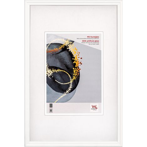walther Select HSX318W Rahmen de Fotos de Holz mit Acrylglas de 13 x 18 cm, blanco