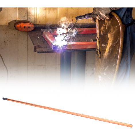 100 électrodes en carbone cuivrées pour soudage, 355 mm, M6 x 355 (1/5)