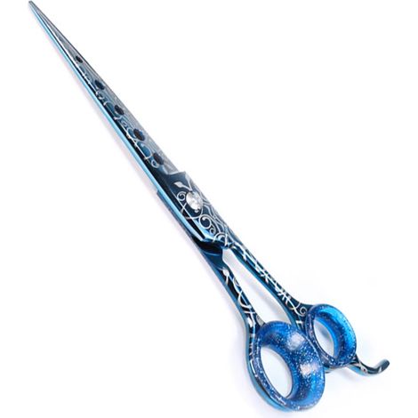 Professional forbice dritta leggera nera per toelettatura 21 cm