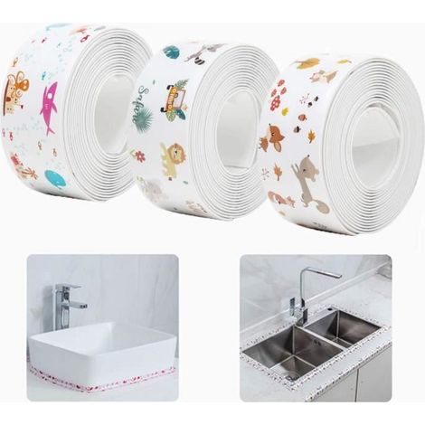 Ruban d'étanchéité - Bande d'Étanchéité Autocollante - 3 Pcs - PE - 38mmx3.2m (1/4)