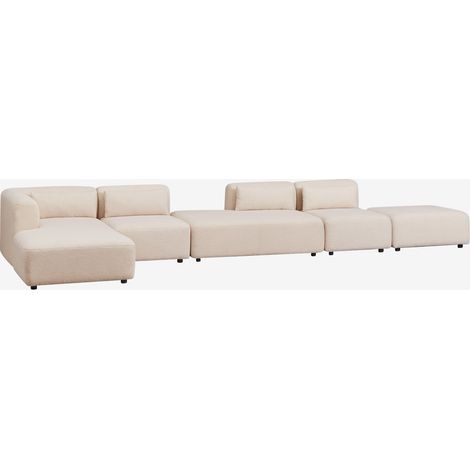Divano modulare chaise longue angolo sinistro a 4 pezzi con divano e pouf Fogler SKLUM (1/5)