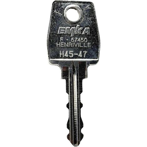 Strenger Hauptschlüssel EMKA 43001-48000, Schließsystem, Schlüsselsystem, Sicherheitsschlüssel, vernickelter Stahl, passend für Sperren 43001 bis 48000