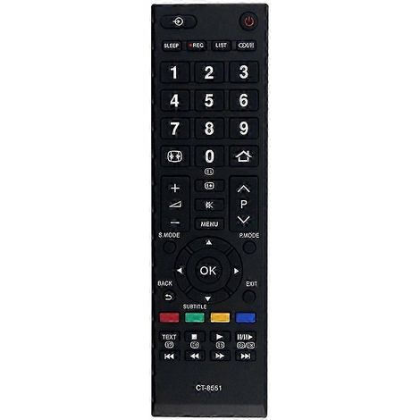 Ergonomische Universal-Ersatzfernbedienung für Toshiba-Fernseher, Modell CT-8551, kompatibel mit allen Toshiba-Fernsehern, komfortables Design, präzise Fernbedienung, ideal für den täglichen Gebrauch. (1/4)