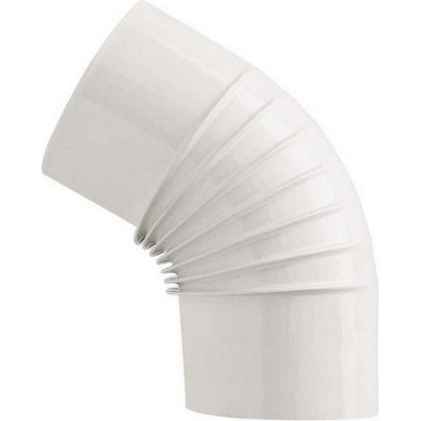 12PZ GOMITO 45° PER STUFA A LEGNA PORCELLANATO CLASSIC Col. Bianco Ø cm. 12