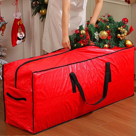1 sac de rangement pour sapin de Noël artificiel, pouvant contenir un sapin de 2,3 m, avec fermeture éclair anti-poussière, pour l'intérieur. (1/5)