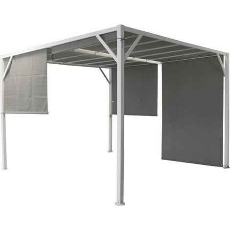 Gazebo 3 x 3 3 x 4 da Giardino in Metallo con Telo Laterale Verdelook Cubo - Formato: 3 x 3 m - Colore: Nero (1/3)
