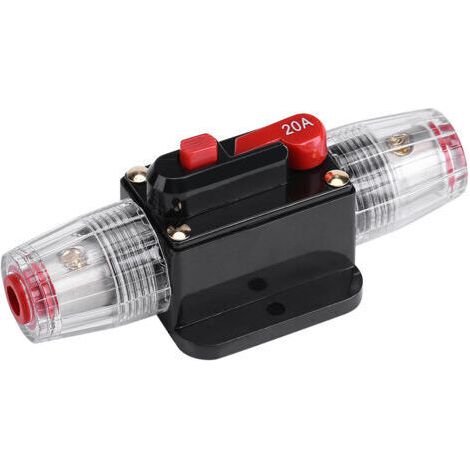 Disjoncteur, réinitialiser Les Porte-fusibles de disjoncteur Porte-fusible de commutateur Automatique pour la Protection du système Audio de Bateau Marin Automobile(20A) (1/5)