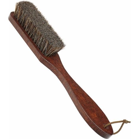 1 Brosse à poils de cheval, Manche en hêtre, Nettoyage doux, Surfaces délicates, Maison et bureau (1/4)