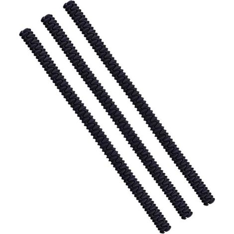 4pcs Grille, Noir, Silicone résistant à la chaleur, 14 pouces, Protection contre brûlures, Barbecue