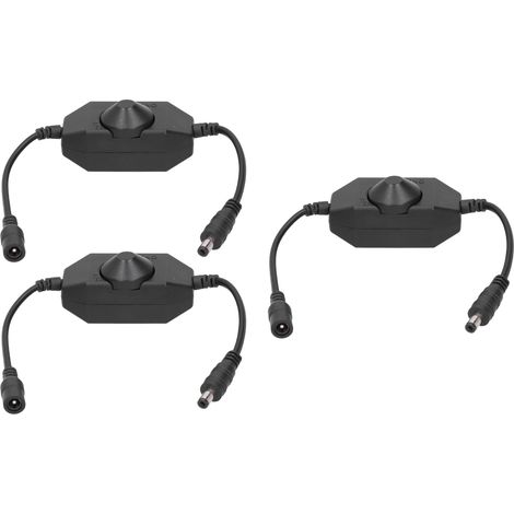 Variateur LED 3 Pièces, Régulateur de Luminosité, Interrupteur à Bouton pour Bande LED 12V-24V (1/5)