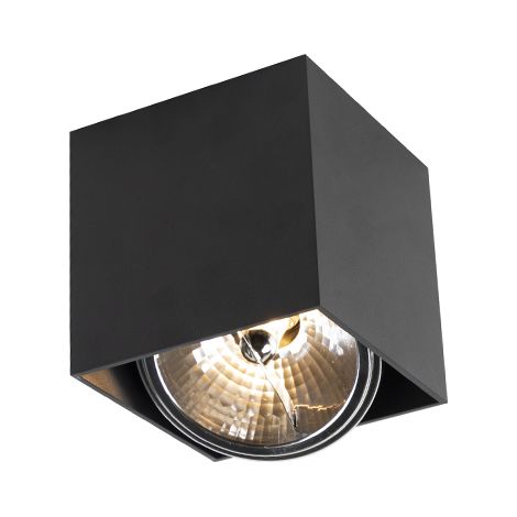 QAZQA Faretto box - Moderno - Alluminio - Nero - Cubo Max. 1 x Watt