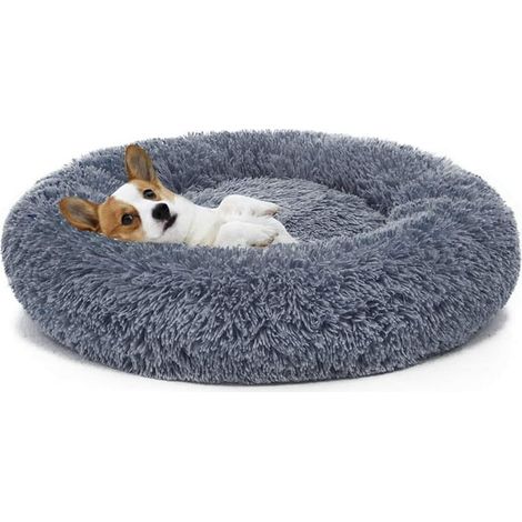 Coussin pour Chien Orthopedique Confortable en Donut Rond Ultra Doux Lavable Chien et Chat Taille 23/27/31 Pouces Lit Moelleux (1/5)