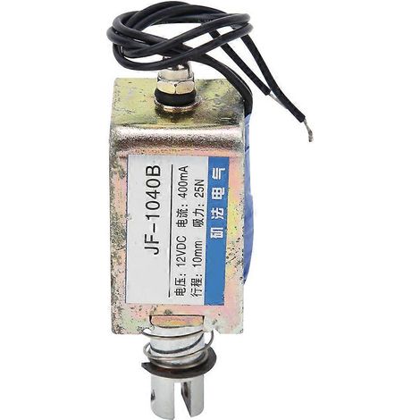 Électroaimant à plaque de base JF-1040B à poussée-traction CC 25 N 12 V CC Course de 10 mm (1/5)