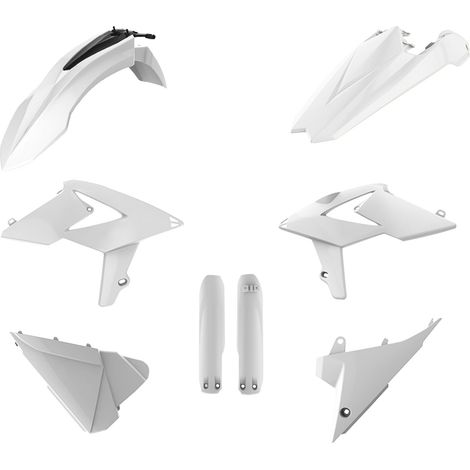 KIT COMPLETO DI PLASTICHE POLISPORT BETA 2T/4T '18-'19 COMPRESE LE COPERTURE DEGLI AMMORTIZZATORI (8398700002) BIANCO