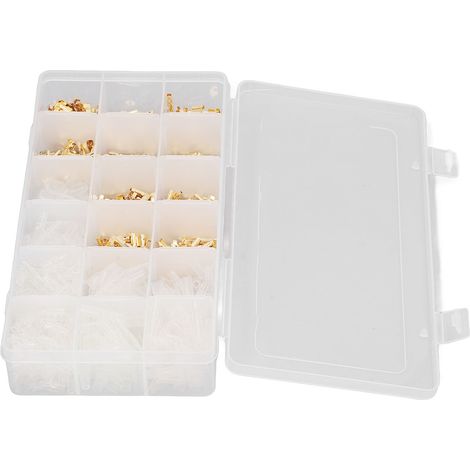 Kit de 1000 connecteurs à lames mâles et femelles, isolés en PVC ignifugé et dorés. (1/5)