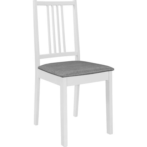 Maison Exclusive - Esszimmerstühle mit Polstern 2 Stk. Weiß Massi (1/5)