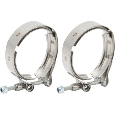 2 colliers de serrage en V pour sortie d'échappement turbo 3903652, compatibles avec Dodge Cummins 5.9L 6BT 1989-2002 (1/5)