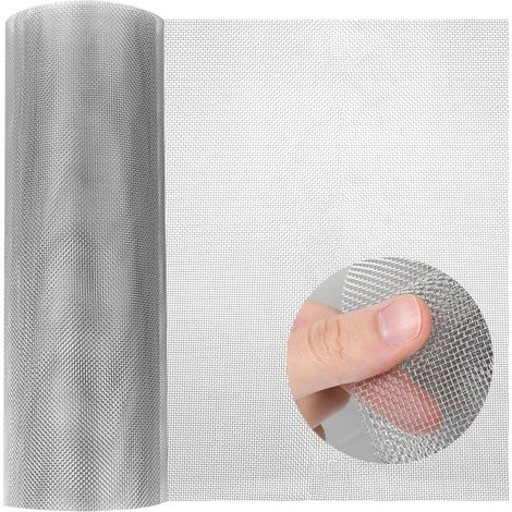Maille Métallique en Acier Inoxydable Tissu de Treillis Métallique Grillage Anti Rongeur Filtre pour Fenêtre Ventilation 33 x 200 CM (1/5)