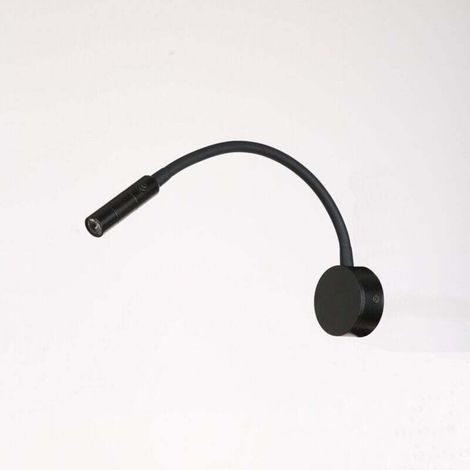 Black Reading Lamp, 3W 3000K LED Flexible Gooseneck Lamp, 240V Wall Mounted Reading Light with Switch for Bedroom, Living Room, Indoor and Outdoor MUMU (1/4)