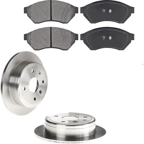 KIT FRENI POSTERIORI compatibile con DAEWOO MAGNUS - DISCHI + PASTIGLIE OEM: FDB1986 / 17685 /SOSTITUZIONE DIRETTA/BASSA POLVERE/SILENZIOSO