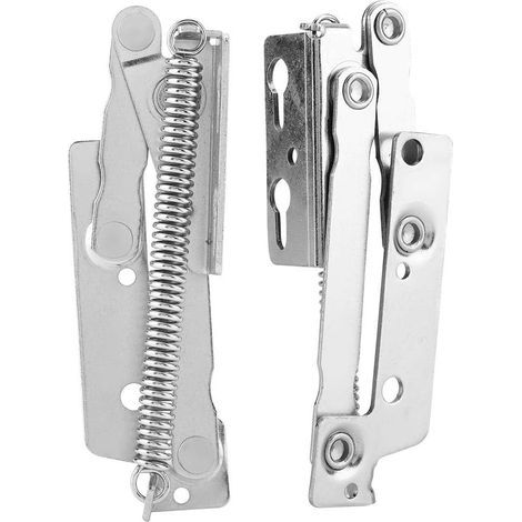 Lot de 2 charnières de support pliables en acier durable pour placard, placard, armoire, porte (1/5)