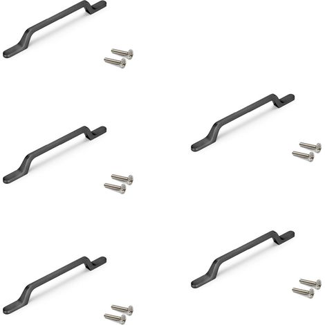 Emuca Lot von 5 Möbelgriffe Osaka, L192mm, 128mm Achsenabstand, Aluminium, Dunkelgrau (1/5)