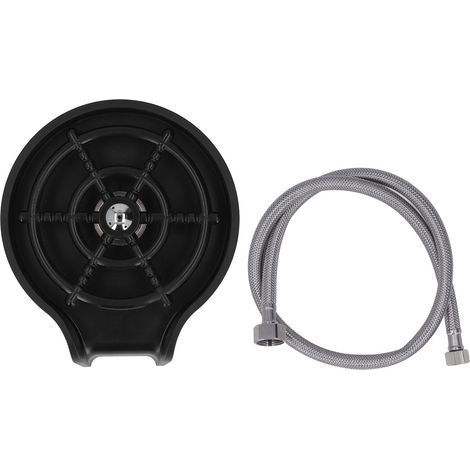 Automatischer Hochdruck-Gläserreiniger für Spülbecken, Bar-Gläserspülset mit ABS-Sockel, 80 cm Schlauch, schwarz (1/5)