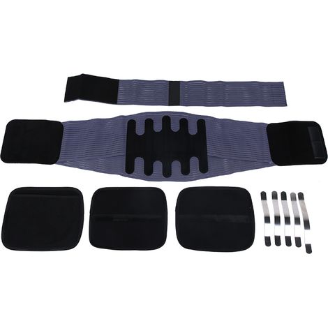 Ceinture lombaire unisexe été, soutien vertèbre, protection douleur, bande taille grise (1/5)