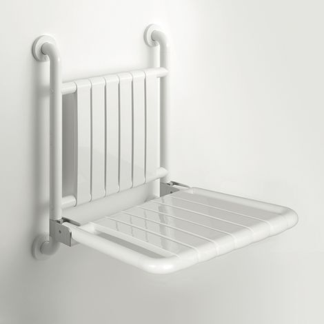 pba 01 siège de douche rabattable 536x550x680 mm avec dossier, en nylon (1/2)