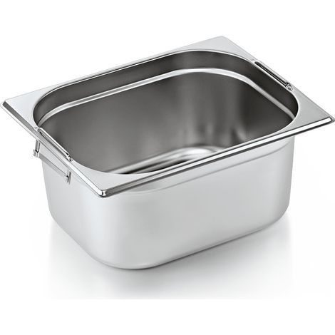 Bac GN 1/2 Inox avec Poignées Tombantes 8,7 L H 150 mm - Was Germany (1/2)