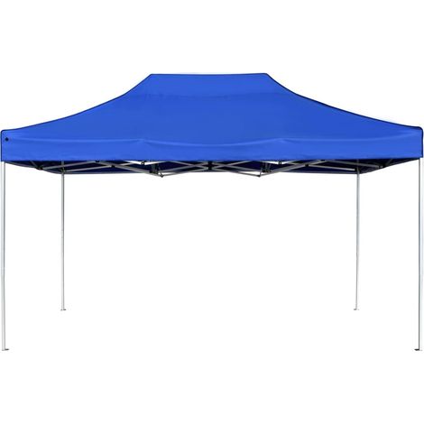 Tente de réception pliable Aluminium 4,5x3 m Bleu