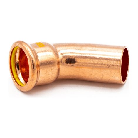 PrimaPress 28mm Copper 45° Obtuse Elbow Gas Fitting (1/2)
