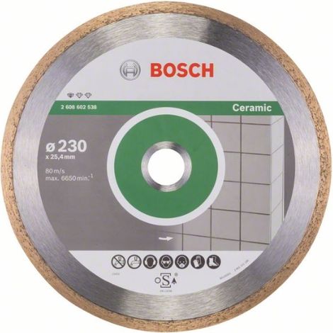 Disco diamantato standard per ceramica, 230 x 25,40 x 1,6 x 7 mm