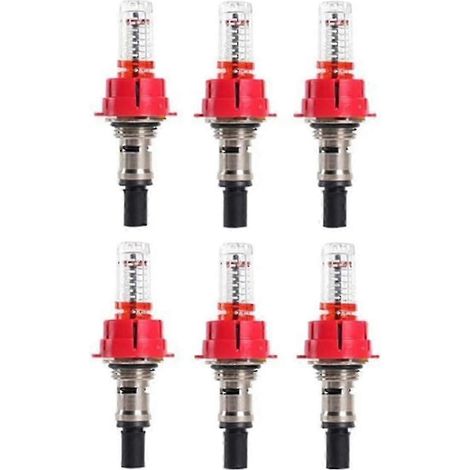Lot de 6 manomètres pour chauffage au sol, régulateur de débit visuel compatible avec les systèmes de chauffage au sol 25-26S. (1/5)