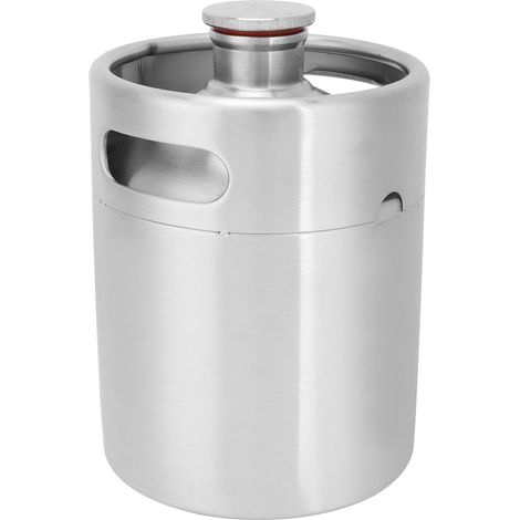 Mini-Bierfass aus Edelstahl (2 Liter), Bierfass mit Schraubverschluss, Zubehör für das Heimbrauen. (1/5)