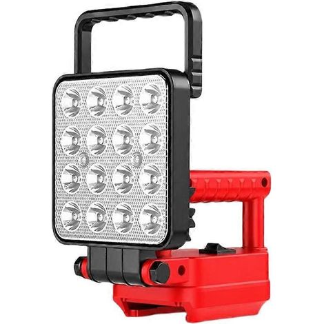 Lampe de travail LED 60 W 9 000 lm avec deux ports USB pour Milwaukee M18. Compatible avec les batteries 18 V. (1/5)