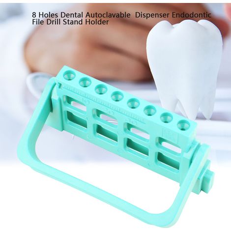 Support de foret endodontique autoclavable à 8 trous (vert) (1/5)