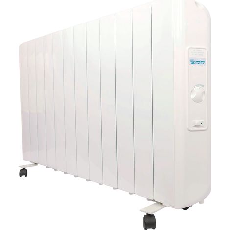Radiateur électrique à inertie fluide 2000W FARHO Eco R Ultra 12 Eléments Analogique Roues incluses Basse Consommation Garantie 20 ans (1/3)