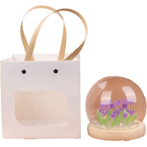 Lampe de chevet décorative en forme de tulipe artificielle violette, à faire soi-même (1/4)