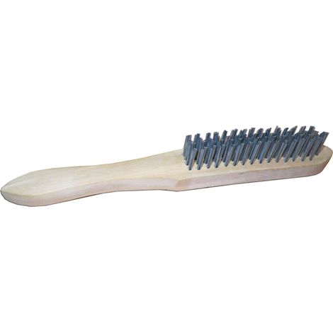 LAMS Cepillo de mano Madera 4 filas alambre recto 30cm