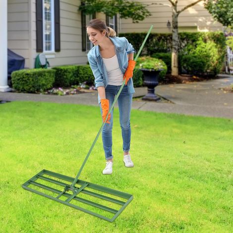 Lawn Leveling Rake,180° Rotation Lawn Leveler Tool, Lawn Leveling Rake for Yard,for Backyards, Gardens, Farms, Lawns (1/5)