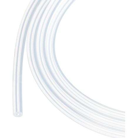 Tube en Silicone 1mm DI 4mm DE Transparent Tuyau en Plastique Industriel en Silicone Clair pour Pompage, Vidange, Irrigation, Brassage, 0,04" x 0,16" (1/5)