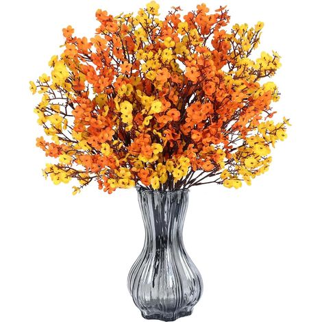 Fleurs artificielles en soie pour bébé - Gypsophile au toucher réaliste - Pour vase, maison, bureau, intérieur et extérieur, jardin, décoration de fête (1/5)
