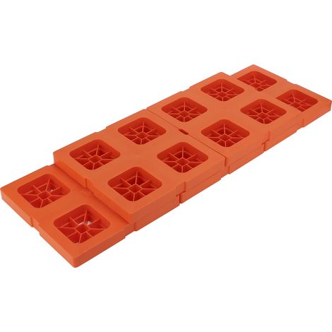 Kit de 5 cales de mise à niveau emboîtables avec sangles antidérapantes pour camping-cars et caravanes (1/5)