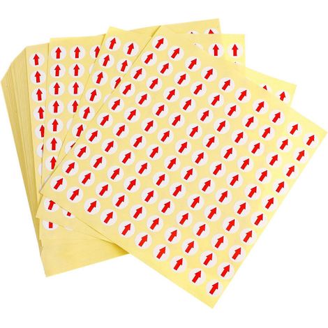 6400 étiquettes autocollantes rouges adhésives de 10 mm, petites étiquettes rondes amovibles, indicateurs de défauts pour le contrôle qualité des produits-11 cm (1/3)