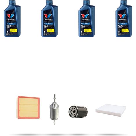 Kit tagliando 4 FILTRI e 4L OLIO compatibile con Ford Fiesta V 1.3 S 51kw dal 2002 (1/5)