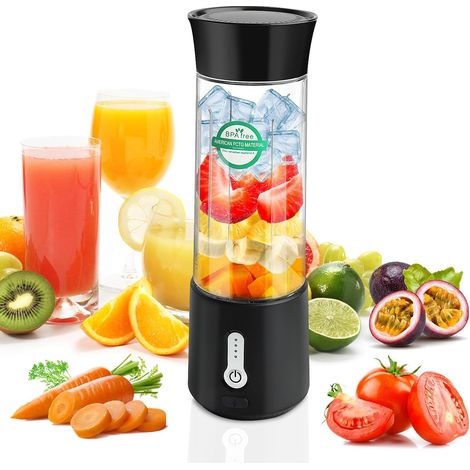 500 ml Tragbarer Mixer for Smoothies and Shakes, Mixer Smoothie Maker To Go, Standmixer Tragbar mit 6-Klingen Edelstahl, Wiederaufladbarem Typ-C Portable Blender Shaker Slushy Maker (1/5)