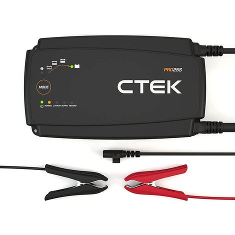 Chargeur de batterie moto 12V 25A – Mode lithium fer phosphate (LiFePO4) – Reconditionnement batterie plomb – Entièrement automatique – Ctek (1/10)