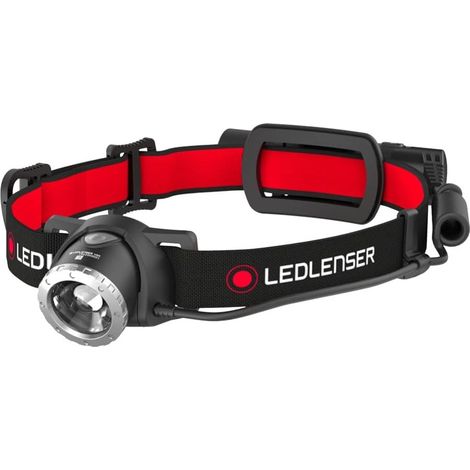Phare LED H8R, batterie lithium-ion rechargeable 18650, 600 lumens, intensité variable, durée de fonctionnement maximale 120 heures, feu arrière rouge, rotatif, câble de chargement USB, lampe frontale (1/5)