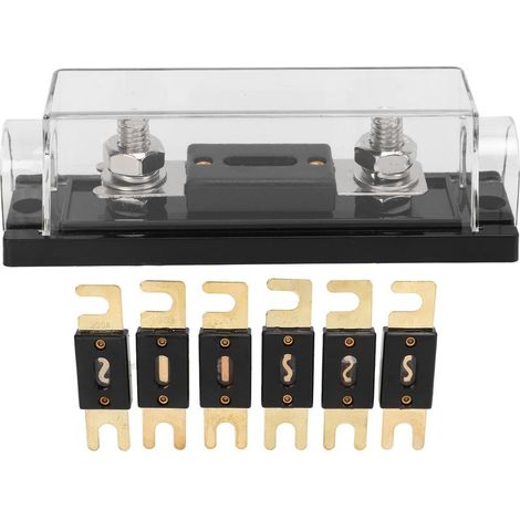 Porte-fusibles Audio de voiture, système vidéo 150A, jeu de blocs de fusibles ANL avec 6 pour camping-car, Yacht, bateau, véhicule agricole (1/5)